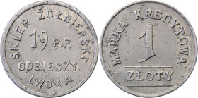COLLECTION coins Cooperative Military ex. Wojciech Jakubowski
Lviv - 1 zloty Sklepu Żołnierskiego 19 Regiment infantry 
Bardzo ładnie zachowane. Duż...