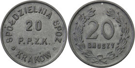 COLLECTION coins Cooperative Military ex. Wojciech Jakubowski
Krakow / Cracow - 20 groszy Cooperative Grocery 20 Regiment Piechot 
Bardzo ładnie zac...