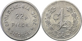 COLLECTION coins Cooperative Military ex. Wojciech Jakubowski
Siedlce - 1 zloty Cooperative Grocery 22 Regiment infantry 
Wyśmienicie zachowany egze...
