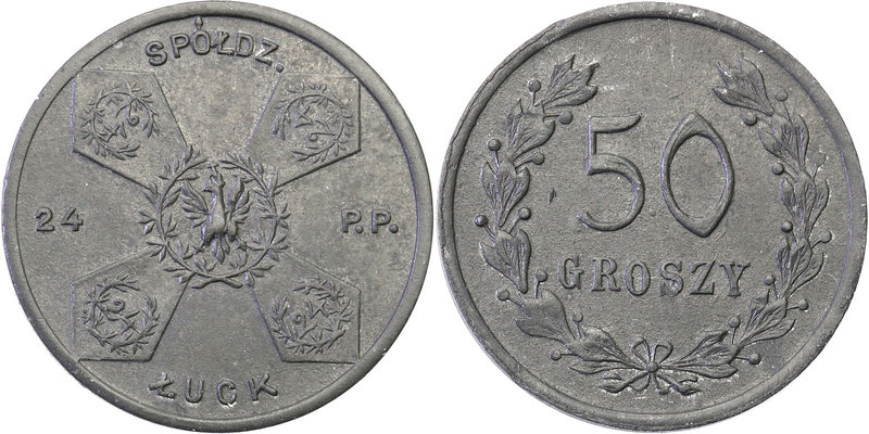 COLLECTION coins Cooperative Military ex. Wojciech Jakubowski
Łuck - 50 groszy ...