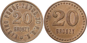 COLLECTION coins Cooperative Military ex. Wojciech Jakubowski
Warszawa - 20 groszy Casino Noncommissioned Officers Zawodowych 30 Regiment Strzelców K...