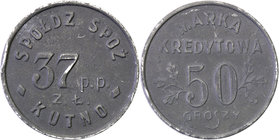 COLLECTION coins Cooperative Military ex. Wojciech Jakubowski
Kutno - 50 groszy 37 Regiment infantry Ziemi Łęczyckiej - RARE 
Uderzenie na rancie, a...