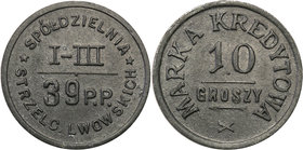 COLLECTION coins Cooperative Military ex. Wojciech Jakubowski
Lubaczów - 10 groszy Cooperative I-III batalionu 39 Regiment infantry Strzelców Lwowski...