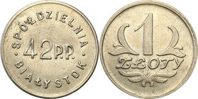 COLLECTION coins Cooperative Military ex. Wojciech Jakubowski
Białystok - 1 zloty Cooperative 42 Regiment infantry 
Rzadka i pięknie zachowana monet...