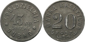COLLECTION coins Cooperative Military ex. Wojciech Jakubowski
Dubno - 20 groszy Cooperativea 43 Regiment infantry Strzelców Kresowych 
Niewielkie pr...