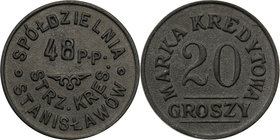 COLLECTION coins Cooperative Military ex. Wojciech Jakubowski
Stanisławów - 20 groszy Cooperative 48 Regiment infantry Strzelców Kresowych - RARE 
W...