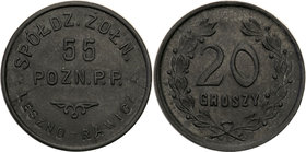 COLLECTION coins Cooperative Military ex. Wojciech Jakubowski
Leszno, Rawicz - 20 groszy Cooperativea Żołnierska 55 Poznański Regiment infantry 
Pię...