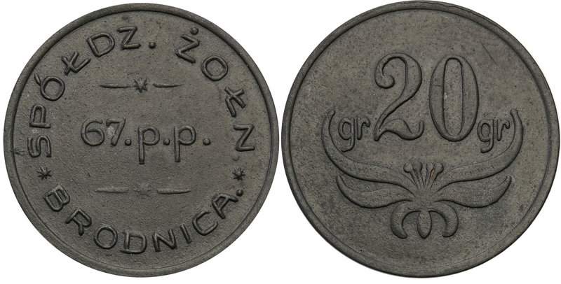 COLLECTION coins Cooperative Military ex. Wojciech Jakubowski
Brodnica - 20 gro...