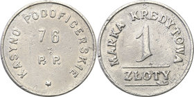 COLLECTION coins Cooperative Military ex. Wojciech Jakubowski
Grodno - 1 zlotych Casino Podoficerski 76 Regiment infantry 
Łady stan zachowania.Bart...