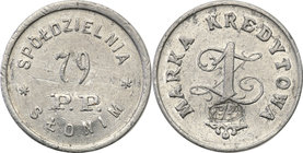 COLLECTION coins Cooperative Military ex. Wojciech Jakubowski
Słonim - 1 zloty Cooperative 79 Regiment infantry 
Kontra pod nominałem.Bardzo ładnie ...