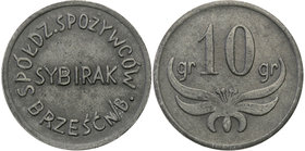 COLLECTION coins Cooperative Military ex. Wojciech Jakubowski
Brześć - 10 groszy Cooperative Grocers „Sybirak” 82 Regiment infantry 
Bardzo ładny eg...
