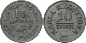 COLLECTION coins Cooperative Military ex. Wojciech Jakubowski
Nowa Wilejka - 10 groszy Cooperative soldier 85 Regiment Strzelców Wileńskich - RARE 
...