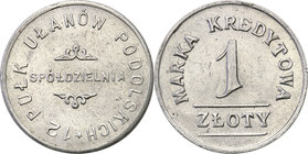 COLLECTION coins Cooperative Military ex. Wojciech Jakubowski
Białokrynica - 1 zloty Cooperative 12 Regiment Ułanów Podolskich - RARE 
Piękny egzemp...