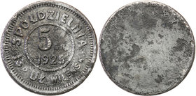 COLLECTION coins Cooperative Military ex. Wojciech Jakubowski
Nowa Wilejka - 5 groszy Cooperative 13 Regiment Ułanów Wileńskich - RARE FeZn (c.a.) 
...