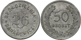 COLLECTION coins Cooperative Military ex. Wojciech Jakubowski
Baranowicze - 50 groszy Cooperative 26 Regiment Ułanów - RZADKOŚĆ (c.a) 
Rzadkość okre...