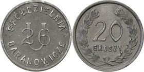 COLLECTION coins Cooperative Military ex. Wojciech Jakubowski
Baranowicze - 20 groszy Cooperative 26 Regiment Ułanów - RZADKOŚĆ (Rx) c.a. 
Pięknie z...