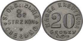 COLLECTION coins Cooperative Military ex. Wojciech Jakubowski
Chełmno - 20 groszy Cooperative 8 Regiment Strzelców Konnych 
Przyjemny dla oka egzemp...