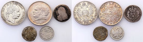 Austria
Austria. group 5 coins 
Różne kraje, różne lata. Różne stany zachowania.
Waga/Weight: 29,67 g Ag (Łącznie) Metal: Średnica/diameter: 
Stan...