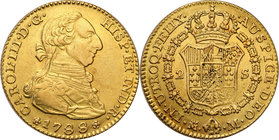 Spain
Spain. Carlos III (1759-1788). 2 Escudos 1788 M, Madryt 
Bardzo ładny, świeży egzemplarz. W dużej mierze zachowany połysk menniczy, wyraźne de...