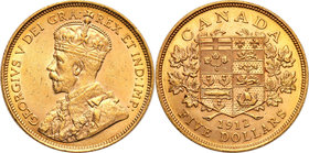 Canada
Canada. Jerzy V. 5 dollars 1912 
Piękny egzemplarz.Friedberg 4
Waga/Weight: 8,36 g Au .900 Metal: Średnica/diameter: 
Stan zachowania/condi...
