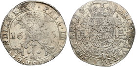 Netherlands
Netherlands, Brabant. Filip IV (1621-1665). Patagon 1625, Antwerpia 
Patyna.Davenport 4462; Delmonte 293
Waga/Weight: 27,85 g Ag Metal:...