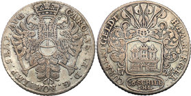 Germany / Prussia
Germany, Hamburg. 16 szylingów (schillings) 1726 IH-L 
Patyna.
Waga/Weight: 9,09 g Ag Metal: Średnica/diameter: 
Stan zachowania...