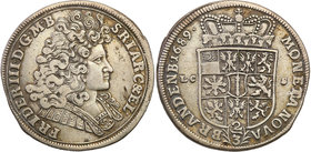 Germany / Prussia
Germany, Prusy. 2/3 Talar (Thaler) (gulden) 1689 LC-S, Berlin 
Patyna, resztki połysku menniczego.Davenport 270 
Waga/Weight: 16,...