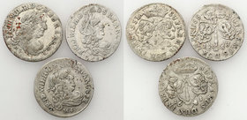 Germany / Prussia
Germany, Prusy. Fryderyk Wilhelm. Szóstak (6 groszy) 1681-1683 H-S, Krolewiec / Konigsberg, group 3 pieces 
Daty: 1681, 1682, 1683...