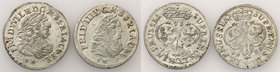 Germany / Prussia
Germany, Prusy. Fryderyk Wilhelm/Fryderyk III. Szóstak (6 groszy) 1686 i 1699 B-A/S-D, Krolewiec / Konigsberg, group 2 coins 
Ładn...