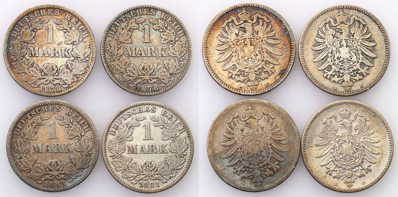 Germany / Prussia
Germany, Kaiserreich. 1 mark 1878-1883, group 4 coins 
Patyn...