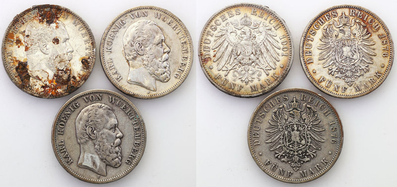 Germany / Prussia
Germany, Saksonia. 5 mark 1875 E, group 2 coins 
Zestaw 2 mo...