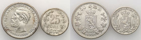 Sweden
Sweden, Oskar II (1872-1907). 25 i 50 ore 1898, Kongsberg 
50 ore nakład tylko 300.000 sztuk - rzadka.Ładnie zachowane egzemplarze.
Waga/Wei...
