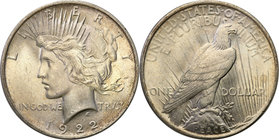 United States / USA
USA. $ Dollar 1922 Philadelphia Peace 
Wspaniale zachowana moneta. Złocista patyna na całej powierzchni. Mocny połysk.
Waga/Wei...