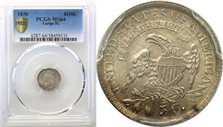 United States / USA
USA. H10C 1836 PCGS MS64 Large 5 Cent - beautiful 
Menniczy egzemplarz, mocny połysk, nietknięte obiegiem detale. Rzadka moneta ...