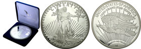 United States / USA
USA. 2001 Liberty - 1 kg (kilo) Ag .999 
Wielka 1-kilogramowa moneta wykonana z czystego srebra. W zestawie oryginalne etui z ce...