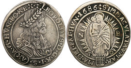 Hungary
Hungary, Leopold I (1658-1705), 15 krajcar 1686 NB, Nagybanya 
Ciemna patyna. Ciekawsza mennica.Herinek 1083
Waga/Weight: 5,30 g Ag Metal: ...