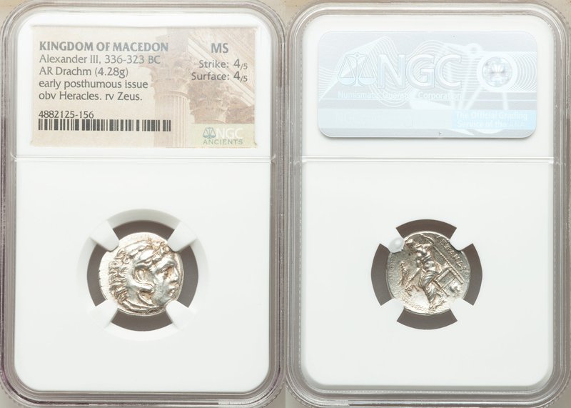 MACEDONIAN KINGDOM. Alexander III the Great (336-323 BC). AR drachm (19mm, 4.28 ...