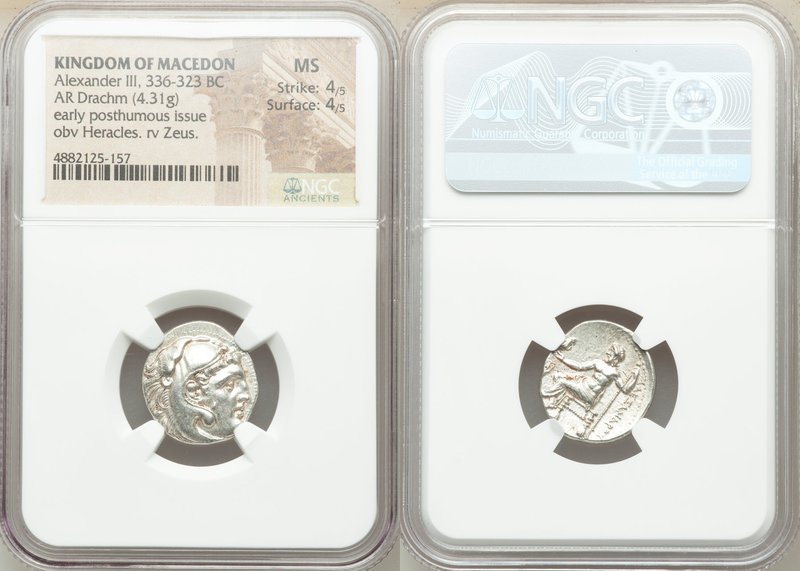 MACEDONIAN KINGDOM. Alexander III the Great (336-323 BC). AR drachm (18mm, 4.31 ...