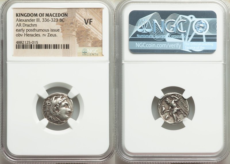 MACEDONIAN KINGDOM. Alexander III the Great (336-323 BC). AR drachm. (17mm, 11h)...