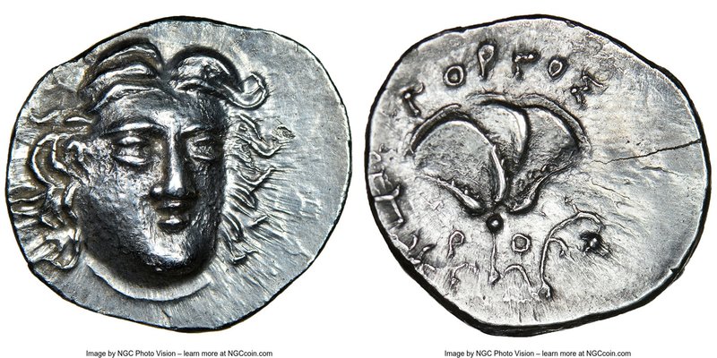 MACEDONIAN KINGDOM. Perseus (179-168 BC). AR drachm (16mm, 2.65 gm, 11h). NGC MS...