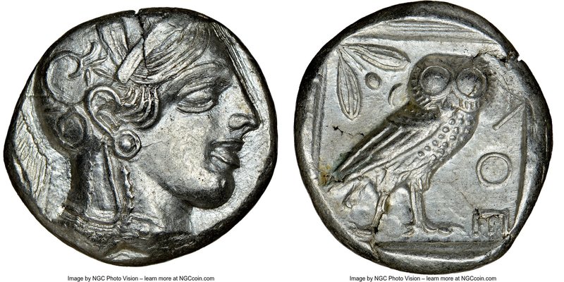 ATTICA. Athens. Ca. 440-404 BC. AR tetradrachm (25mm, 17.14 gm, 11h). NGC Choice...