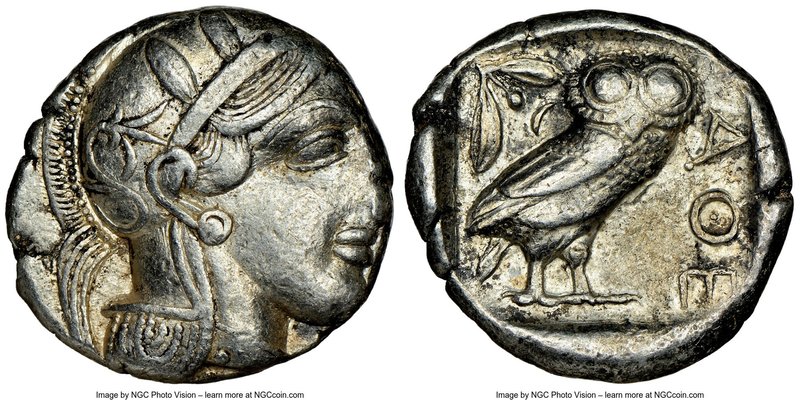 ATTICA. Athens. Ca. 440-404 BC. AR tetradrachm (25mm, 17.18 gm, 6h). NGC XF 3/5 ...