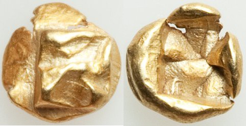 IONIA. Uncertain mint. Ca. 625-600 BC. EL 1/24 stater or myshemihecte (7mm, 0.61...