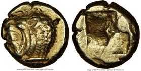 IONIA. Erythrae. Ca. 550-500 BC. EL hecte or sixth stater (10mm, 2.53 gm). NGC XF 2/5 - 4/5. Head of Heracles left, wearing lion skin headdress / Irre...