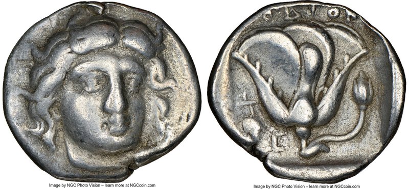CARIAN ISLANDS. Rhodes. Ca. 340-316 BC. AR didrachm (20mm, 12h). NGC Choice Fine...