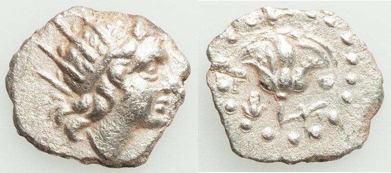 CARIAN ISLANDS. Rhodes. Ca. 185-150 BC. AR diobol (13mm, 0.81 gm, 12h). VF. Radi...