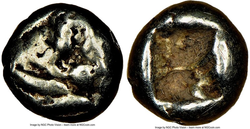 LYDIAN KINGDOM. Walwet (ca. 610-561 BC). EL 1/12th stater or hemihecte (8mm, 1.1...