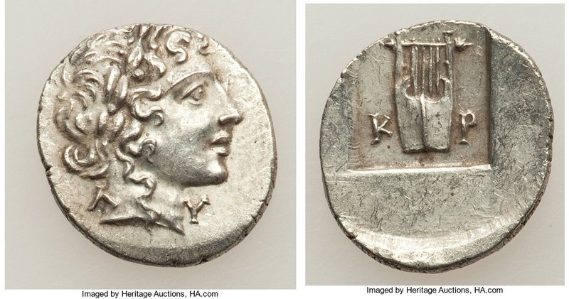 LYCIAN LEAGUE. Cragus. Ca. 48-20 BC. AR hemidrachm (15mm, 1.92 gm, 12h). XF. Ser...