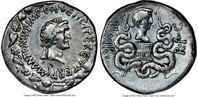 Marc Antony, as Triumvir and Imperator (44-30 BC), with Octavia. AR cistophorus (27mm, 11.76 gm, 11h). NGC Choice VF 4/5 - 2/5. Ephesus, summer-autumn...