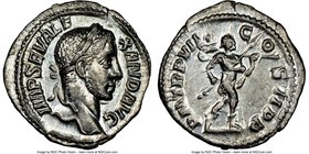 Severus Alexander (AD 222-235). AR denarius (19mm, 3.05 gm, 2h). NGC Choice MS 5/5 - 4/5. Rome, AD 226. IMP SEV ALE-XAND AVG, laureate head of Severus...